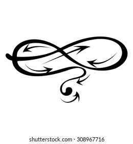 flourish 2 black and white icon