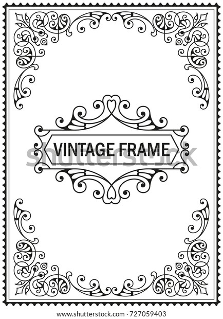 Flourish border corner\
and frame. Decorative elements for design invitations, frames,\
menus vector
