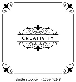 Flourish border, template design, 