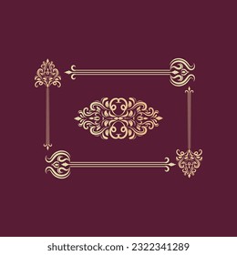 Flourish borders, decorative vintage frames and borders floral frame, Ornamental design lace borders and corners Vector