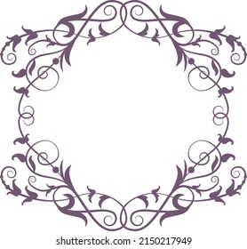 Flourish calligraphic frame. Ornate decoration. Filigree border