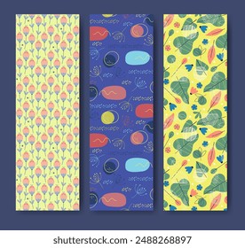 Flourish design bookmark template. Paper simple colorful bookmarks. Minimalist style book separator.