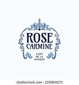 Plantilla de diseño de logotipo de marcos florecientes