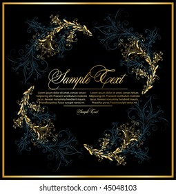 flourish gold frame