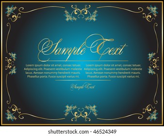 flourish gold frame