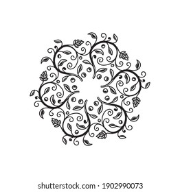 florecer ilustraciones de vector dibujadas a mano. bello decorativo de arte.