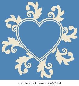 floraler Herzrahmen