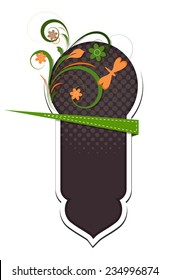 Flourish Label Banner Vector