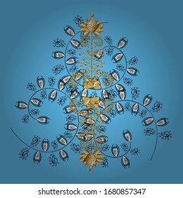 Etiquetas florecientes. La caligrafía vectorial gira, se desplaza, se ornamentan y se desliza. Patrón de esbozo. Fondo para tela, textil, impresión e invitación. Imágenes en colores azul y negro.