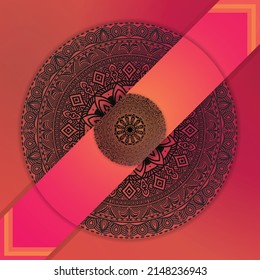 Flourish lace pattern Luxury Mandala Background.