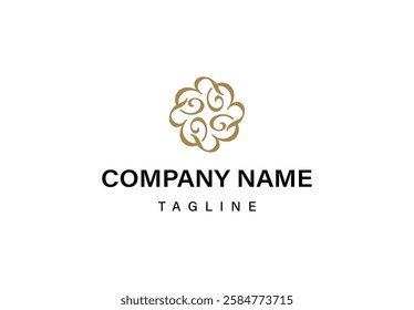 Flourish logo elegant design for brand identity