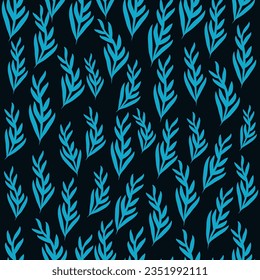 Flourish nature summer garden textured background. Floral seamless pattern. Branch with leaves ornamental texture
