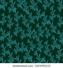 Flourish nature summer garden textured background. Floral seamless pattern. Branch with leaves ornamental texture