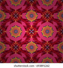 Flourish ornamental spring garden texture. Vector illustration. Floral pattern. Flower seamless background.