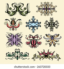 Flourish ornaments set