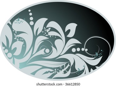 flourish oval background