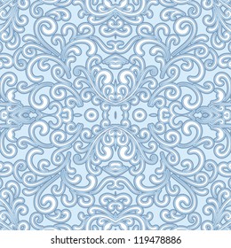 Flourish seamless pattern, abstract decorative vector background for winter design