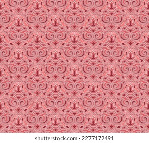 Flourish patrón sin fisuras. Fondo retro floral. Flores fantásticas Motivos de la tierra de las maravillas de los cuadros de patrones asiáticos de tela india.