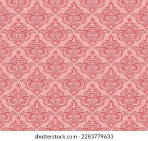 Flourish seamless pattern. Floral retro background. Fantastic flowers Wonderland motives of the paintings of asian Indian fabric patterns.