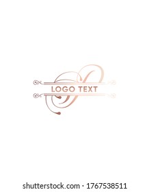 Flourish split letter type P logo template, Vector logo for business and company identity 