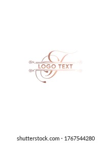 Flourish split letter type T logo template, Vector logo for business and company identity 
