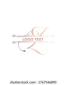 Flourish split letter type Z logo template, Vector logo for business and company identity 