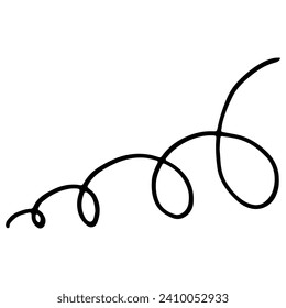 Flourish swirl. Line Art Illustration
