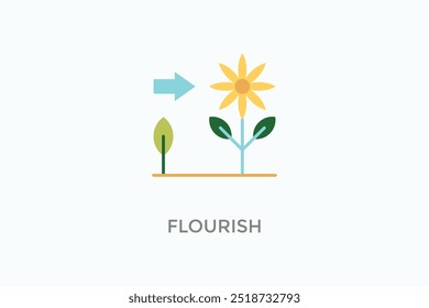 Ilustração De Logotipo Ou Ícone De Vetor Florescido