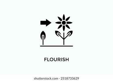 Flourish Vector Icon Or Logo Illustration