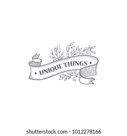 Flourish vector logo, sign, element of template