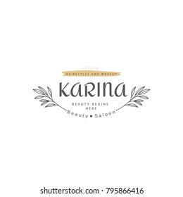 Flourish vector logo, sign, element of template