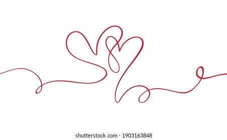 Flourish vintage Vector divider Valentines Day Hand Drawn Calligraphic Heart. Calligraphy illustration. Holiday Design element valentine. Icon love decor for web, wedding and print.