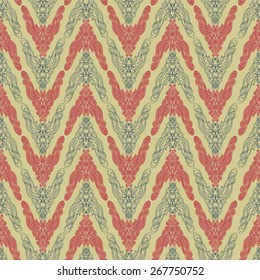Flourish zigzag ornamental background pattern design for wallpaper and decoration needs. 