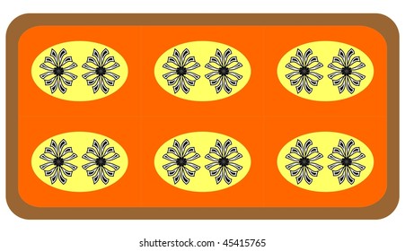 Flourished geometric carpet