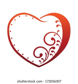 Flourished Heart vector