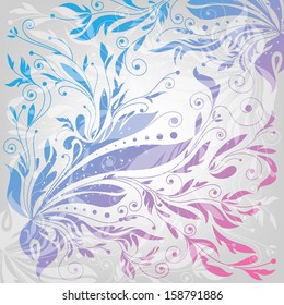 flourishes background, floral pattern, light vector illustration