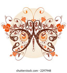 mariposa floreciente