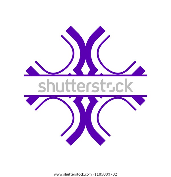 Flourishes calligraphic art deco logo emblem
template with place for text. Luxury elegant deco ornamental logo
design. Vector
illustration