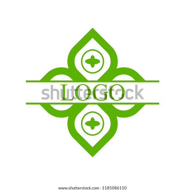 Flourishes calligraphic art deco logo emblem
template with place for text. Luxury elegant deco ornamental logo
design. Vector
illustration