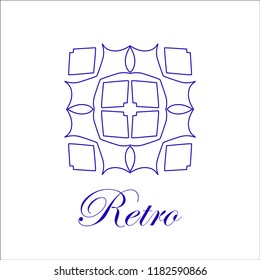 Flourishes calligraphic art logo emblem template. Luxury elegant deco ornamental logo design. Vector illustration. Good for Royal sign, Restaurant, Boutique, Cafe, Hotel, Heraldic, Jewelry, Fashion