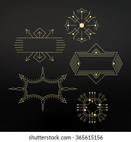 Flourishes Calligraphic Frame. Retro Design for Invitations, Posters and Badges. Vintage Decoration Element. Vector Illustration Template.