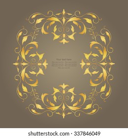 Flourishes calligraphic monogram emblem template. Luxury elegant frame ornament line logo design vector illustration.