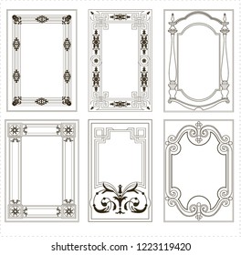 Flourishes calligraphic ornaments and frames