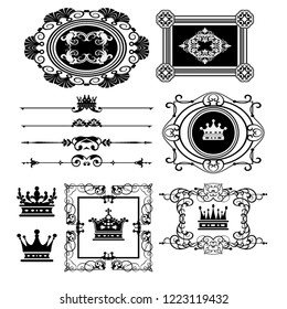 Flourishes calligraphic ornaments and frames