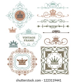 Flourishes calligraphic ornaments and frames