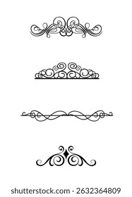 Blüht Kalligraphische Ornamente und Rahmen