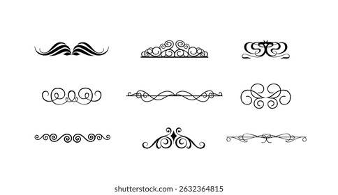 Blüht Kalligraphische Ornamente und Rahmen
