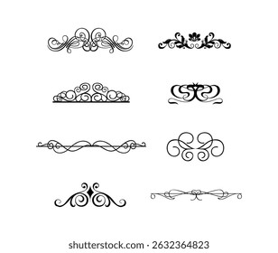 Blüht Kalligraphische Ornamente und Rahmen