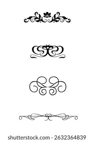 Blüht Kalligraphische Ornamente und Rahmen