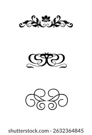 Blüht Kalligraphische Ornamente und Rahmen